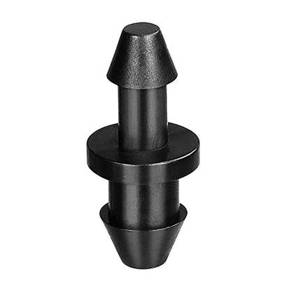 JAYEE 50 Pieces 1/4" Drip Tubing Fittings End Plug, 1/4 Inch Drip Irrigation Barbed End Closure for Home Garden Sprinkler Systems - size: 50P-End Plug