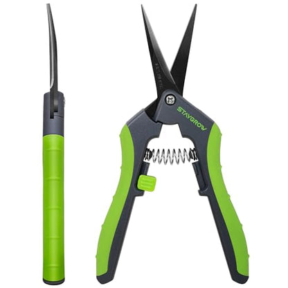 6.5" Pruning Shears for Gardening, Sharp Plant Trimming Scissors - size: 6.5 Inch Curved*2
