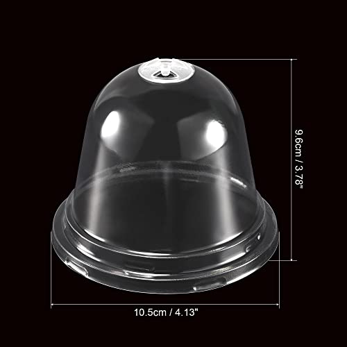 PATIKIL 10-Pack 4.1" Plant Humidity Dome Round Plant Cover Clear 10.5cm - size: 4.1"