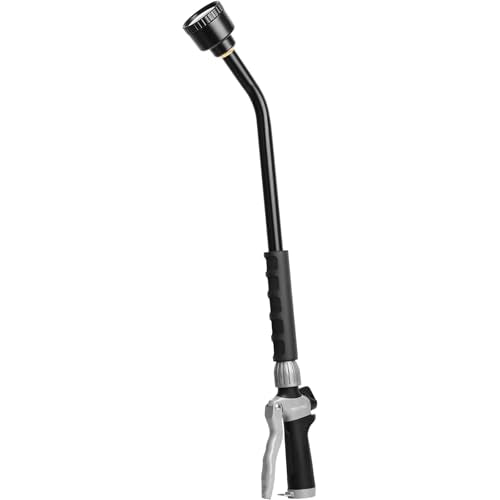 RESTMO 24 Inches Long Watering Wand for Garden Hose, Full Shower Spray Wand - color: Flash Black