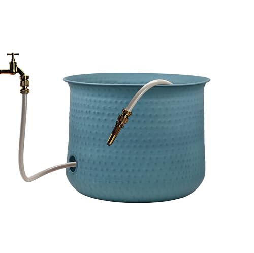 LifeSmart Steel Garden Hose Pot Holder - color: Harbor Teal