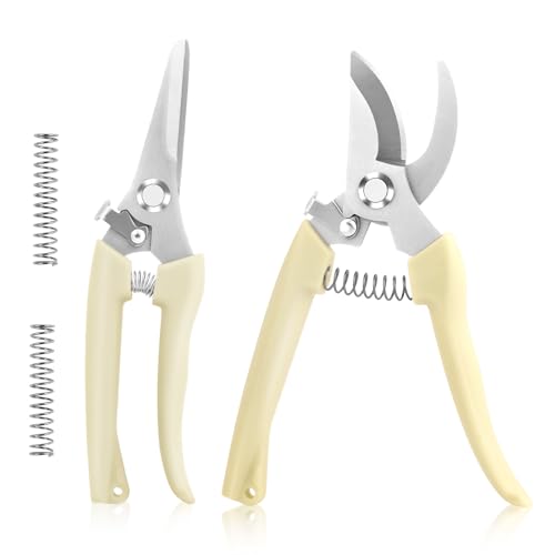 Ainiv 2Pack Pruning Shears, Professional Flower Clippers, Lightweight