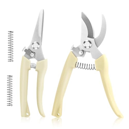 Ainiv 2Pack Pruning Shears, Professional Flower Clippers, Lightweight