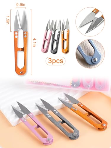 3 Pack 4.1Inch Bonsai Pruning Scissors, Bud And Leaves Trimmer Yarn Thread Cutter Snips Trimming Supplies, Gardening Clippers Flower, Garden Plants, Stainless Steel Pruners Trimmers