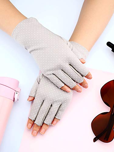 Maxdot Sun Gloves for Women UV Protection - color: Black and Gray