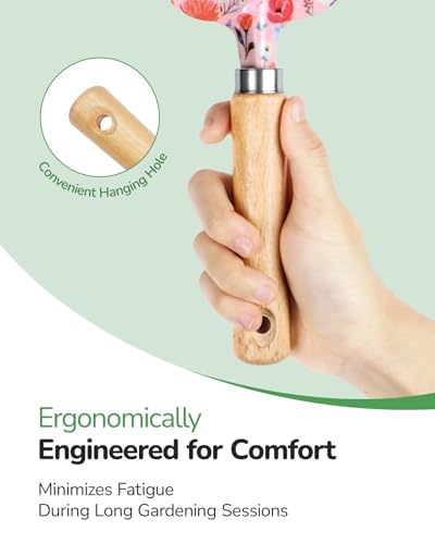 Grenebo 12-Piece Gardening Tools Set with Hard Storage Case, Purple - color: Purple
