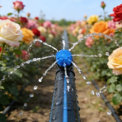 100Pcs Drip Irrigation Emitters,Adjustable Irrigation Drippers Sprinklers - color: Blue-100pcs