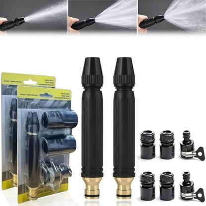 High Pressure Hose Nozzle for Garden Hoses, Adjustable Hose Nozzle Accessories for Fittings, Spray Nozzles for Car Washing, Yard, Garden, Window, and Outdoor Cleaning 2 Pack