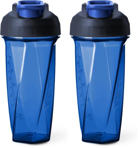YETI Yonder Helimix Vortex Blender Shaker Bottle Holds up to 27oz | No Blending Ball or Whisk | USA Made | Portable Pre Workout Whey Protein Drink Shaker Cup | Dishwasher Safe, Royal Blue (Pack of 2) - color: Royal Blue, size: 27 Ounces (Pack of 2)