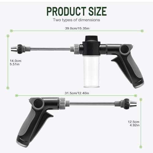 High Pressure Garden Hose Nozzle with Soap Dispenser,Hose End Sprayer