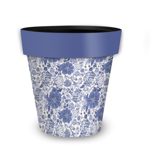 Briarwood Lane Everyday Planter 11.75 x 11 x 11 Blue and White Floral - color: B W Floral, size: Medium