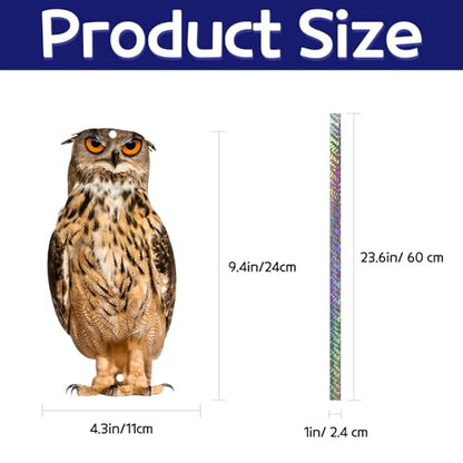 Fake Owls to Keep Pigeons Away, 4PCS Flat Garden Owl - color: Brown Owl 4pcs