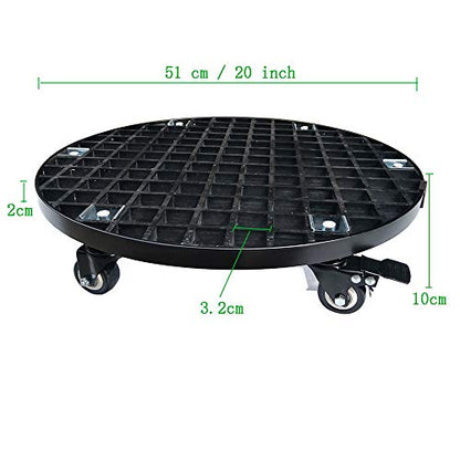 Plant Stand Planter Caddy, Heavy Duty with Locking Wheels - size: 20 inches