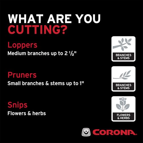 Corona BP 3214D ComfortGEL Bypass Hand Pruner, 3/4-inch cut , Red - size: 3/4 Inch