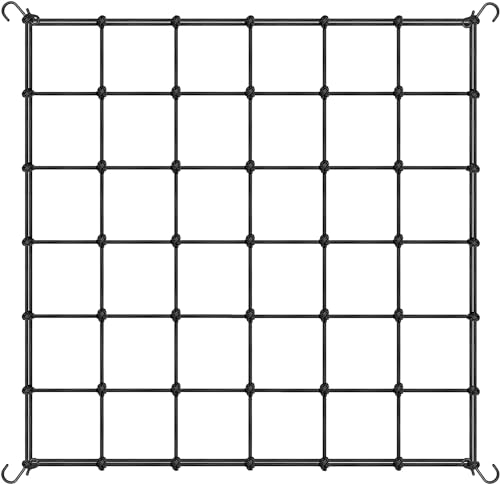 Simple Deluxe Elastic Trellis Netting for 3x3', Heavy Duty Elastic Plant with Hooks, Flexible Hydroponics Support for Grow Tent, Gardening, Climbing Plants, 1 Pack, Black - color: Black,1 Pack, size: for 3'x3' (32"x32")
