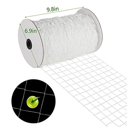 Soft Mesh Nylon Trellis Netting Roll - 5 x 350 ft Heavy Duty Garden Netting for Climbing Plants,Garden Melons Vegetables, Grape Racks, Hydroponic, 5x350ftnet