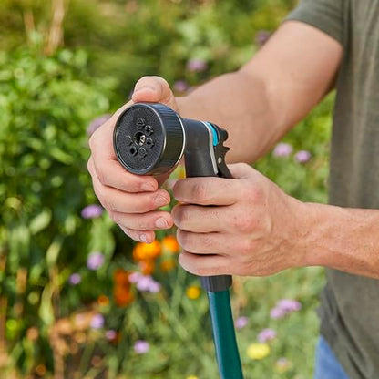 Gilmour Medium Duty Rear Control Garden Hose Nozzle with Ergonmic Grip - color: Black