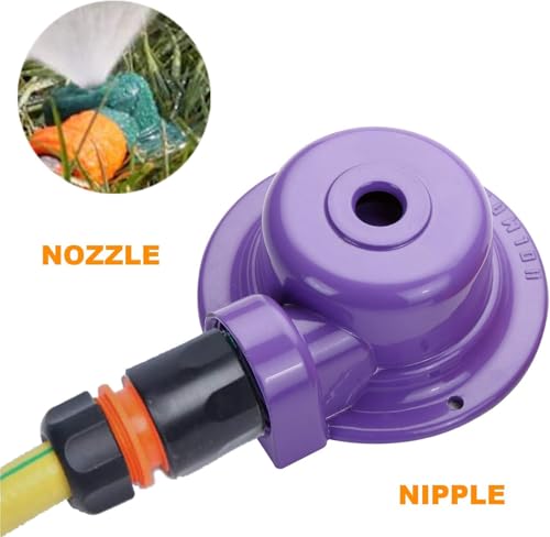 Metal Lawn Sprinkler, 1 Pack Outdoor Garden Watering Sprinklers for Yard Small Areas Lawn with Gentle Water Flow(Purple) - color: Purple