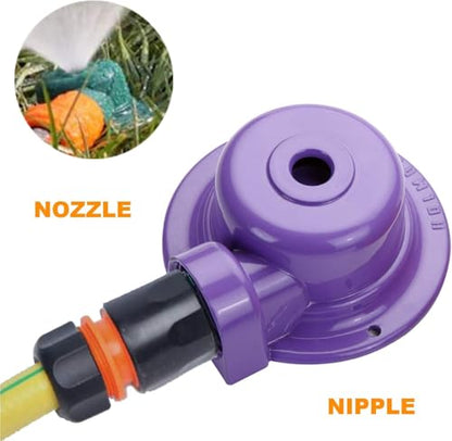 Metal Lawn Sprinkler, 1 Pack Outdoor Garden Watering Sprinklers for Yard Small Areas Lawn with Gentle Water Flow(Purple) - color: Purple
