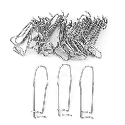 Fdit 30Pcs Stainless Steel Plant Support Spring Clip Greenhouse Spring Fixing Clamps for Home Garden (1#)