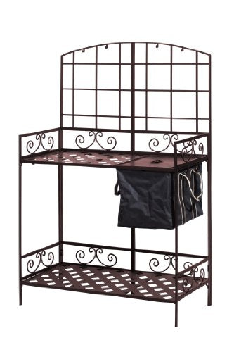 Panacea Products 89196 Potting Bench, Steel, Powder-Coated Finish, Bronze