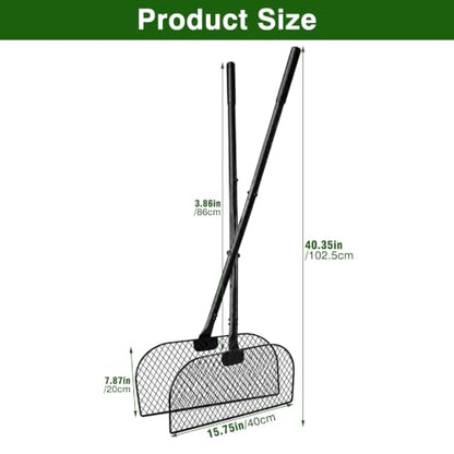 Leaf Grabber Rake with Long Handle, Yard Debris Collector for Lawn