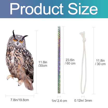 4PCS Flat Fake Owl to Keep Pigeon Away from Porch - color: Brown Owl 4pcs