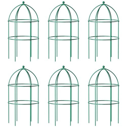 DoCred 6 Pack Peony Cage, 15.7" x 31.5" Metal Plant Support Garden Trellis - size: 31.5"H x 15.7"W/6PC