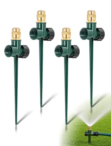 4 Pack Small Garden Sprinklers, Metal Sprinkler for Small Areas - color: Green 4pcs