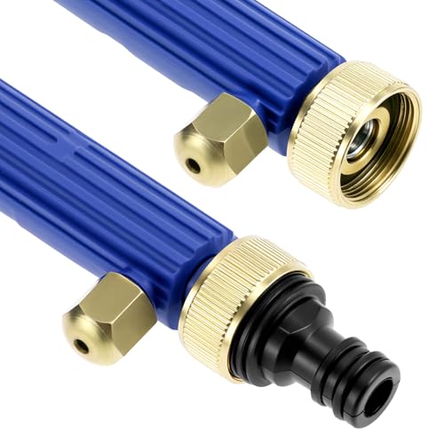 QWORK High Pressure Power Washer Wand, Water Hose Nozzle with 2 Spray Tips, Adjustable Watering Sprayer Cleaning Tool