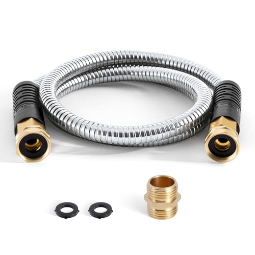 Cesun Female to Female Garden Hose 3 ft, Metal Short Water Hose, 3ft x 5/8" - size: 3ft Female to Female