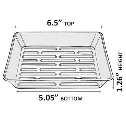 6 Packs Square Plant Saucer Pot Tray, 6 inch Blue Flower Planter Saucers and Drip Trays - color: Blue, size: 6" - 6 Pack