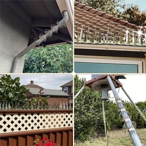 Anti-Climb Spikes for Raccoon & Bird Protection - Heavy-Duty Stainless Steel Barrier Nails for Fence, Roof, Trees | Outdoor Animal Climb Prevention (2PCS) - color: 2PCS