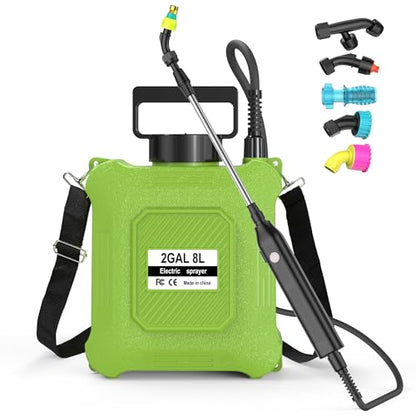 Battery Powered Sprayer 2 Gallon Electric Garden Sprayer for Plants & Weeds