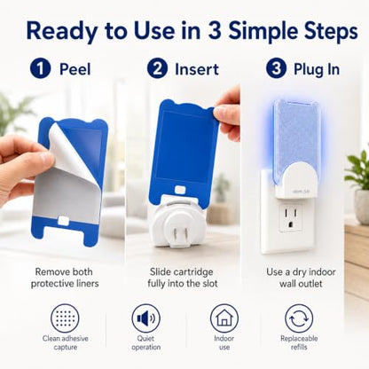 Plug-in Flying Insect Trap for Gnats & Fruit Flies, 2 Devices + 10 Refills - size: 2 Devices + 10 Refills
