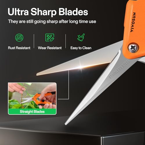 VIVOSUN 2-Pack 30X 60X Illuminated Jewelers Loupe Foldable Magnifier and 2-Pack Gardening Hand Pruner