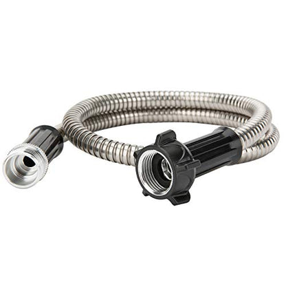 Yanwoo 304 Stainless Steel 3 Feet Short Garden Hose with Female to Male Connector, Water Hose, Metal Hose, Outdoor Hose (3ft) - size: 3ft