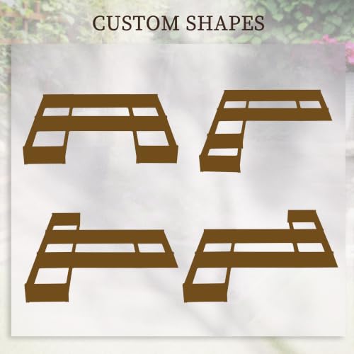 Outsunny 7.5 x 7.5ft DIY Raised Garden Bed, Large Wooden Planter Box, Brown - color: Brown, size: 7.5' x 7.5'