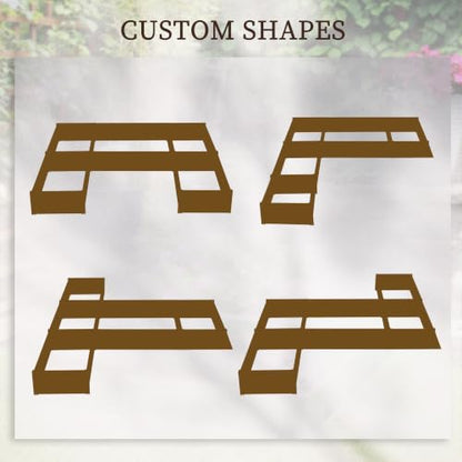 Outsunny 7.5 x 7.5ft DIY Raised Garden Bed, Large Wooden Planter Box, Brown - color: Brown, size: 7.5' x 7.5'