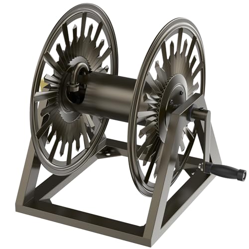 GOFORWILD Wall/Floor Mount Hose Reel, Holds 200-Feet of 5/8-Inch Hose
