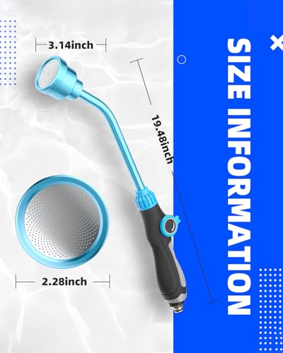 DTRK Watering Wand 19 Inch Detachable Sprayer Wand 1000 Holes Garden Hose Wand with Thumb Flow Control for Hanging Baskets, Plants, Flowers, Shrubs, Seedbed,Garden and Lawn