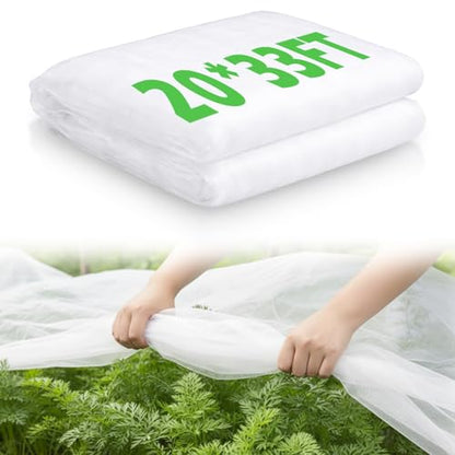 20 x 33 ft Garden Mesh Netting Insect Mosquito Net, White, 1 Pcs - size: 20 x 33 ft