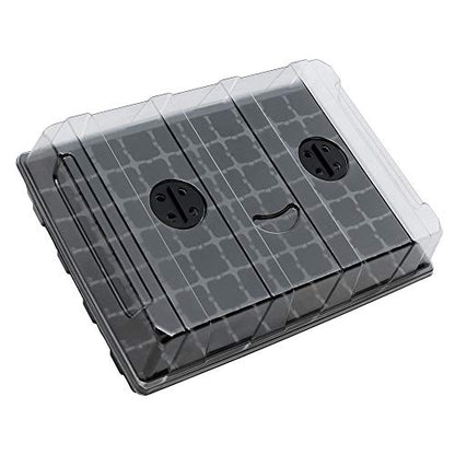 Gardzen 5 Pack Seed Starter Trays with Vented Domes 350 Cell - size: 70-Cell Black Eyes 5-Pack