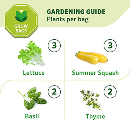 Coolaroo 4-Pack 5 Gallon Heavy Duty Plant/Vegetable/Herb/Fruit Breathable Fabric Grow Planter Pot Bags with Handles, Brick - color: Brick, size: 4 Pack, style: 5 Gallon