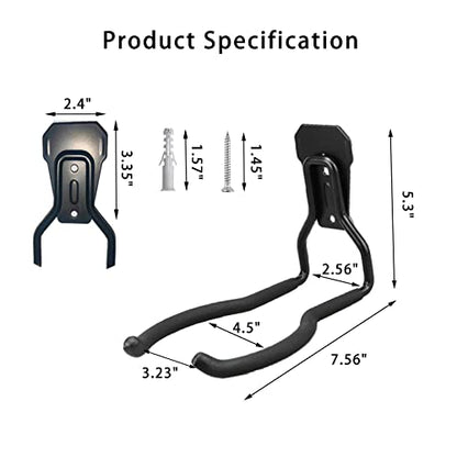 Weedeater Hanger, String Trimmer Hanger and Wall Mounted Power Tool Holder, Garage Utility Hooks for Storage- Black, 3-Pcs - color: Black-3 P
