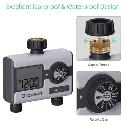 Garden Sprinkler Hose Timer Automatic Watering System 2 Outlet - style: 2 outlets