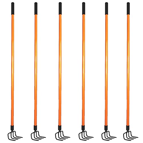 Ashman Garden Cultivator (6 Pack)– Sturdy Hand Tiller/Cultivator – Heavy Duty Blade for Digging, Loosening Soil and Weeding – Rubber Grip Handle for a Strong Hold – Rust Resistant. - size: 6 Pack