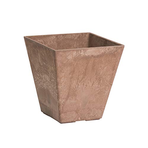 Novelty Artstone 35169 Ella Square Planter, Rust - color: Rust, size: 16" L x 16" W x 16" H