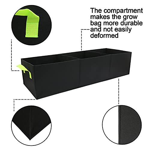 Plant Grow Bags, 2 Pack, 38 Gallon, 3 Holes Rectangle - color: 2 Pack 38 Gallon