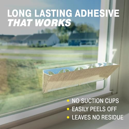 Catchmaster Window Fly Traps Decorative Linen 3 Count + 6 Refills, Gnat and Fruit Fly Strips for Indoor, Disposable Discreet Bug Catcher, Insect Sticky Glue Traps, Adhesive Pest Control for Home - size: 3 Reusable Traps + 6 Refills